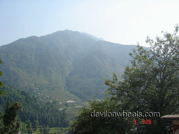 View of some towns through the Mcleod Ganj woods trail